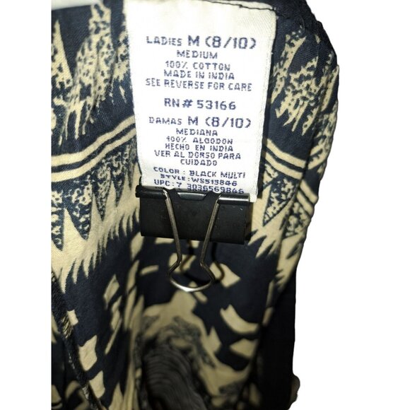 Boho Ethnic Animal Print Maxi Flowy Lightweight Skirt (Flaw) Festival Cultural - Picture 3 of 12